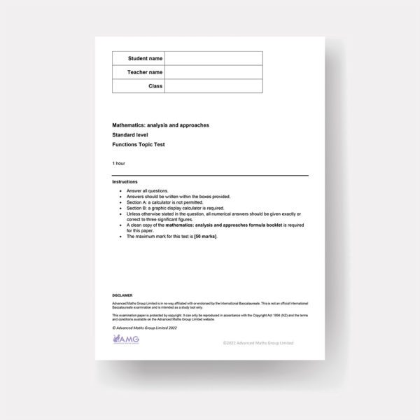 AASL - Functions Topic Test